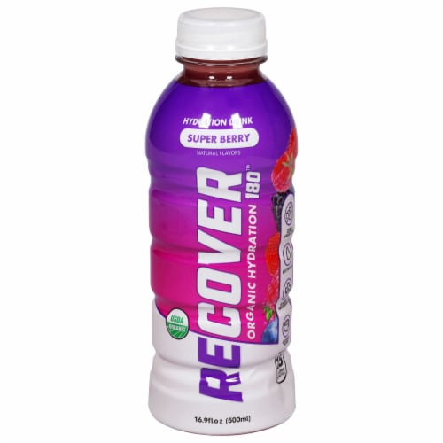 Recover® Super Berry Organic Hydration Bottle Perspective: front