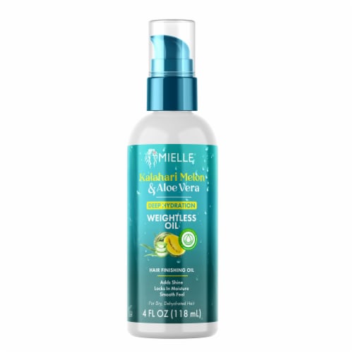 Mielle® Kalahari Melon & Aloe Vera Deep Hydration Weightless Hair Finishing Oil Perspective: front