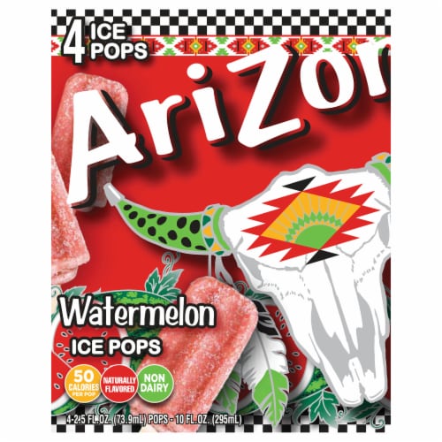 AriZona Watermelon Ice Pops Perspective: front