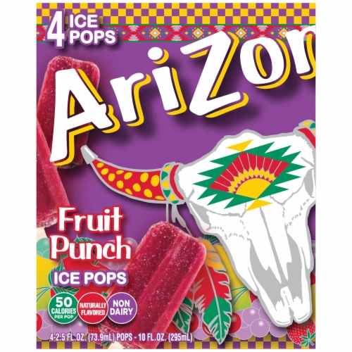 AriZona Fruit Pops Ice Pops Perspective: front