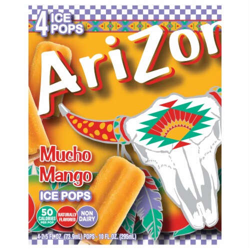AriZona® Mucho Mango Ice Pops Perspective: front