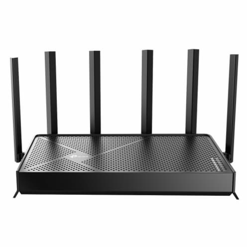 TP Link Archer BE6500 Dual-Band Wi-Fi 7 Router Perspective: front