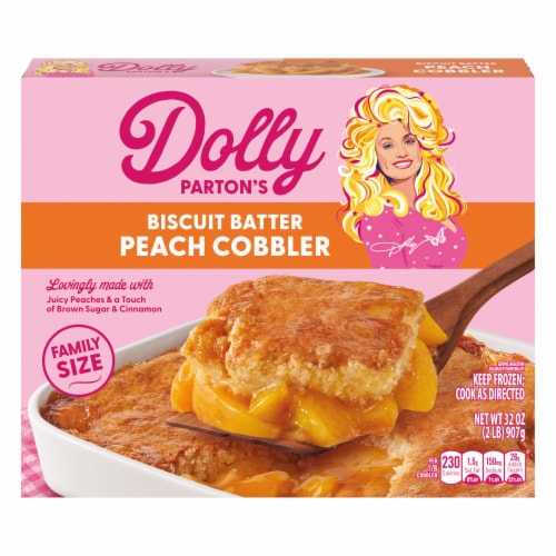Dolly Parton's Biscuit Batter Peach Cobbler Family Size Perspective: front