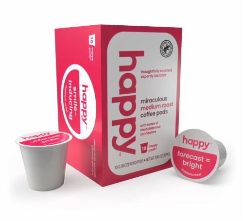 Happy™ Medium Roast Coffee Pods Perspective: front