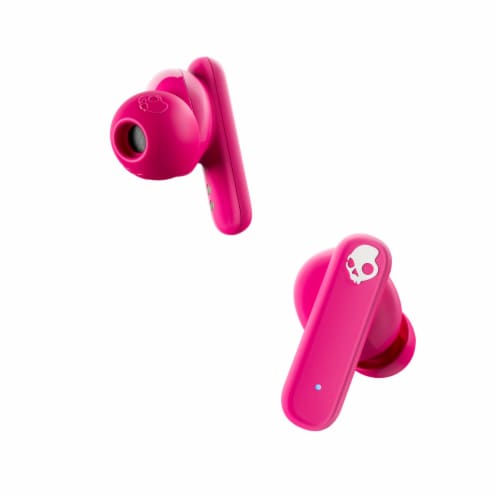Skullcandy Smokin Bud True Wireless Ear Buds and Case - Pink Perspective: front