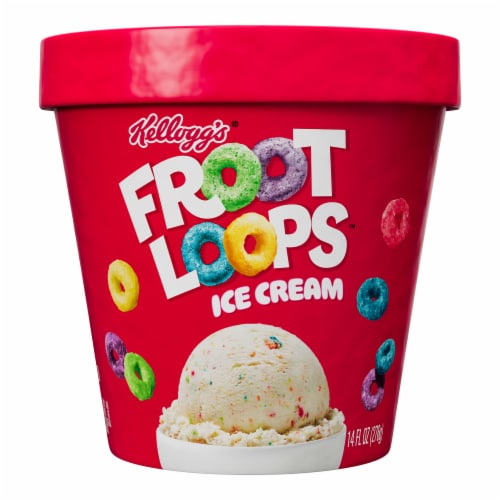 Kellogg's® Froot Loops™ Ice Cream Pint Perspective: front