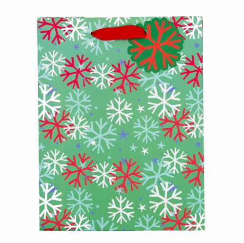 Seasonal Celebrations Snowflakes Value Cub Gift Bag Perspective: front