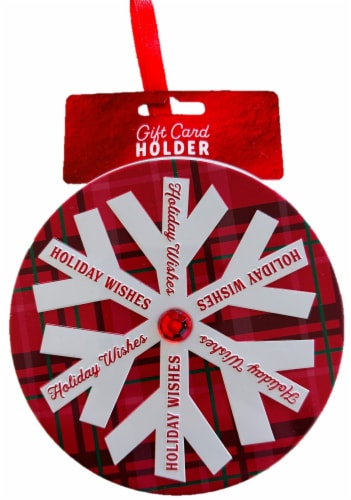Surface Packaging Snowflake Circle Gift Card Holder Tin Perspective: front