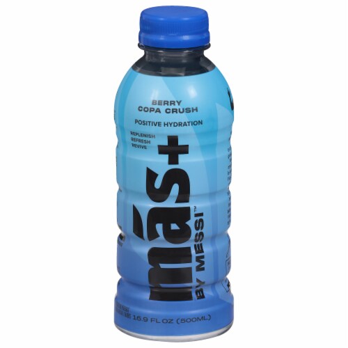 Mas+ By Messi™ Berry Copa Crush Electrolyte Drink Bottle Perspective: front