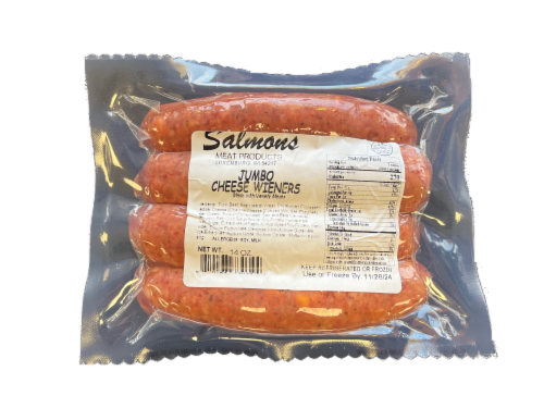 Salmon's Meat Products Jumbo Cheese Wieners Perspective: front