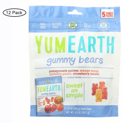 YumEarth Organics Gummy Bear Snack Packs 5 Count Perspective: front