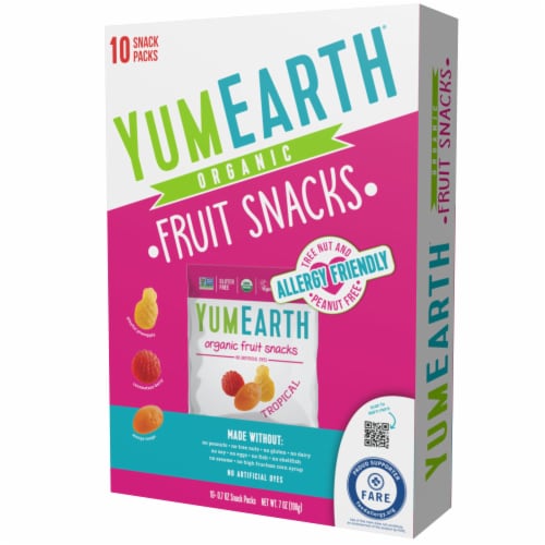 Yum Earth® Organic Tropical Fruit Snack Pack Perspective: front