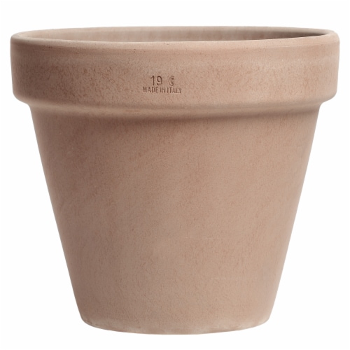 Blue Orange Pottery Volcano Standard Pot Perspective: front