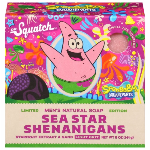 Dr. Squatch® Bar Soap Seastar Shenanigans Perspective: front