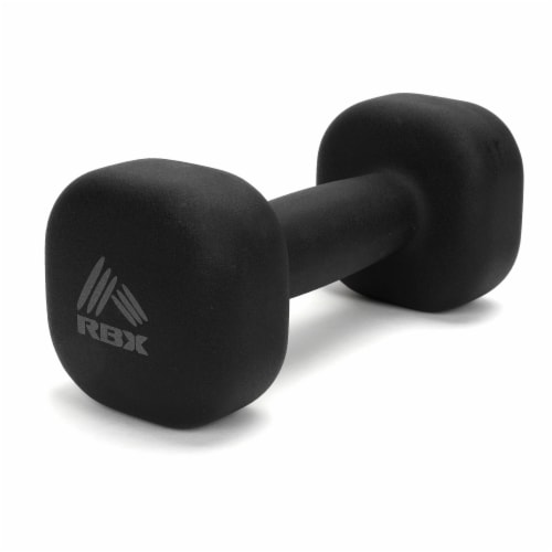 RBX Black Neoprene Covered Dumbbell - 20 Pounds Perspective: front