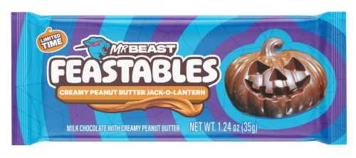 Mr Beast Feastables Creamy Peanut Butter Jack O Lantern Perspective: front