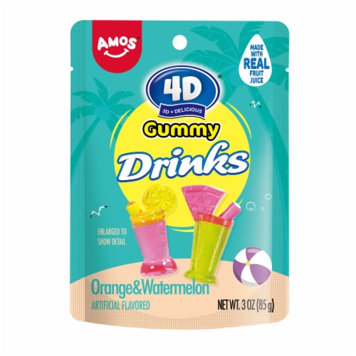 Amos® 4D® Gummy Summer Drink Perspective: front