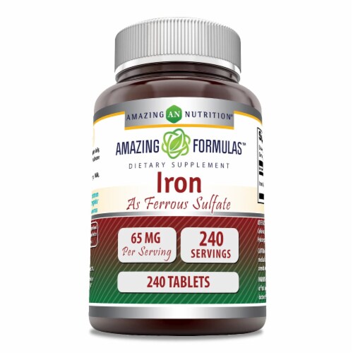 Amazing Formulas™ Ferrous Sulfate 65 Mg - 240 Count Perspective: front