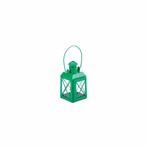 Zingz & Thingz 57071274 Green Trolley Lantern Perspective: front