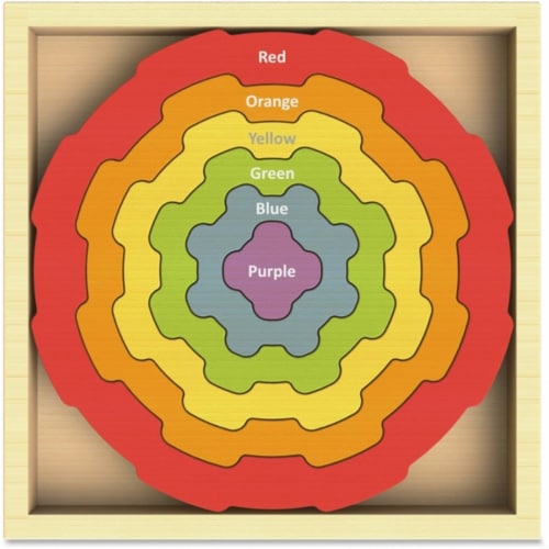 BeginAgain BGAB1602 Gear Stacker Stacking Rings Puzzle - Assorted Color Perspective: front