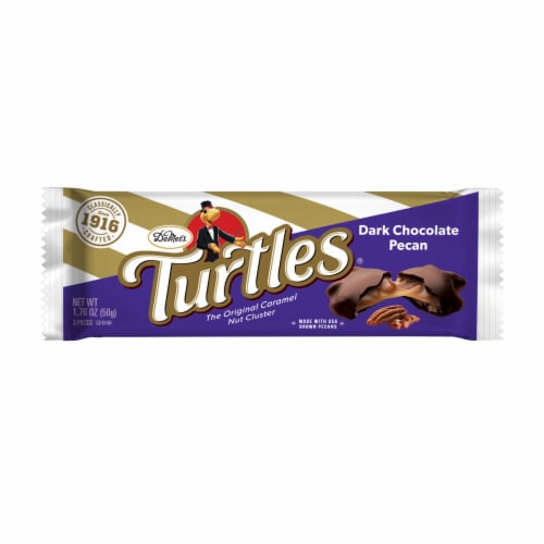 DeMet's® Dark Chocolate Pecan Turtles® Perspective: front
