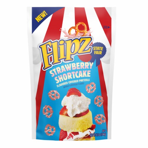 Flipz® State Fair Strawberry Shortcake Flavored Colored Pretzels Perspective: front