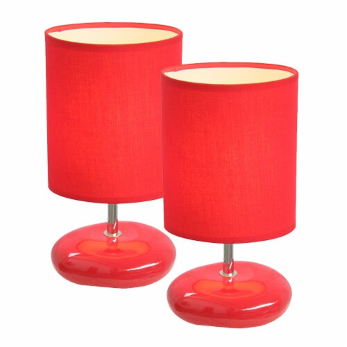 Small red sales table lamps