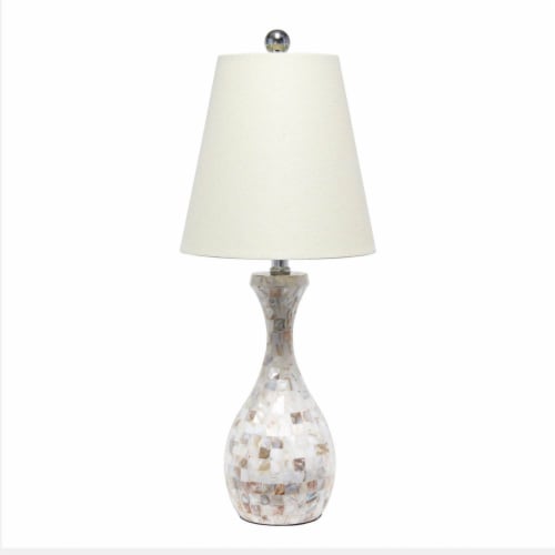 Mosaic seashell sales table lamp
