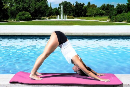 Extra Thick Yoga and Pilates Mat 0.5 inch Pink 1 unit Mariano s