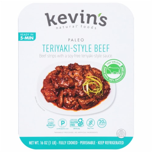 Kevin's Natural Foods Teriyaki Style Beef Perspective: front