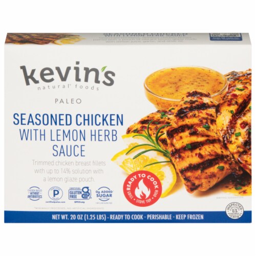 Kevin’s Natural’s Foods Seasoned Chicken With Lemon Herb Sauce