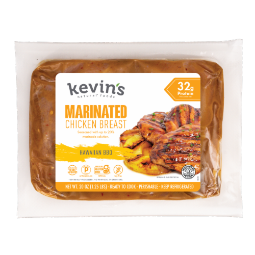 Kevin's Natural Foods Marinated Chicken Breast Hawaiian BBQ Sauce Perspective: front