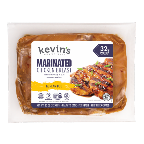 Kevin's Natural Foods Marinated Chicken Breast Korean BBQ Sauce Perspective: front