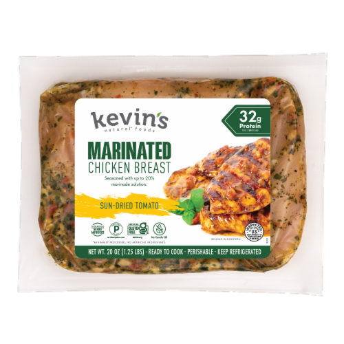 Kevin's Natural Foods Marinated Chicken Breast Sun-Dried Tomato Sauce Perspective: front
