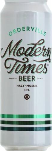 Modern Times Hazy Mosaic IPA Perspective: front