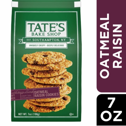 Tate's Bake Shop Raisin Oatmeal Cookies Perspective: front