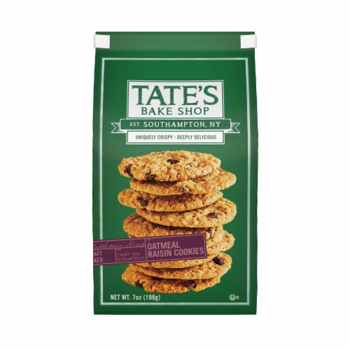 Tate's Bake Shop Raisin Oatmeal Cookies Perspective: front