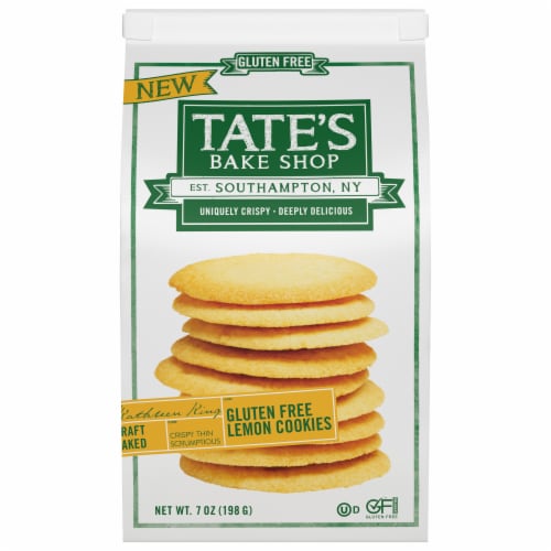 Tate's Bake Shop Gluten Free Lemon Cookies Gluten Free Cookies Perspective: front