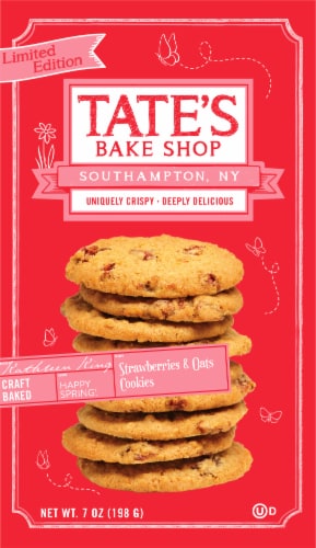 Tate's Bake Shop Strawberries & Oats Cookies Perspective: front