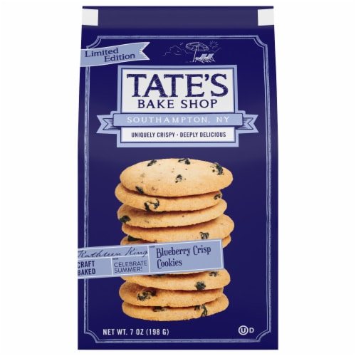 Tate's Bake Shop Limited Edition Blueberry Crisp Cookies Perspective: front