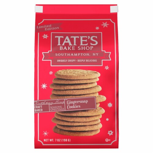 Tate's Bake Shop Gingersnap Cookies Holiday Cookies Perspective: front