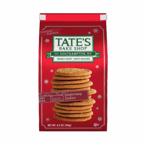 Tate's Bake Shop Gingersnap Cookies Holiday Cookies Perspective: front