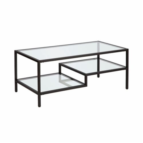 Black two tier coffee table deals
