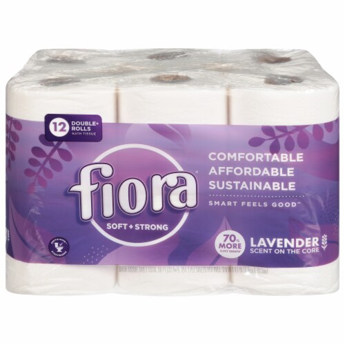 Fiora Soft Strong Lavender Scent Double Roll Bath Tissue Perspective: front