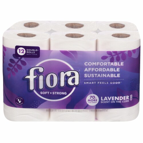 Fiora® Lavender Scented Soft + Strong 2-Ply Toilet Paper Perspective: front