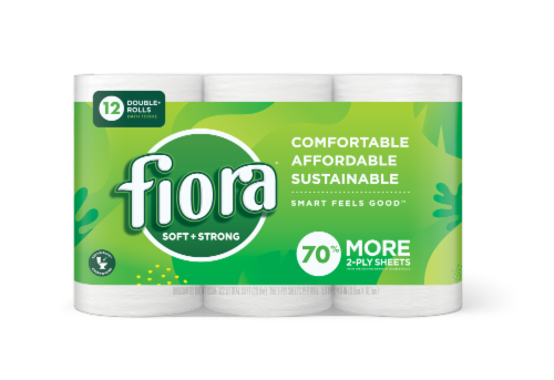 Fiora® Soft and Strong Double Roll 2-Ply Bath Tissue Perspective: front