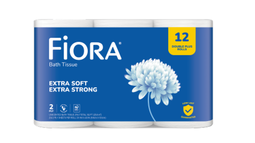 Fiora® Extra Soft Unscented Bath Tissue Perspective: front