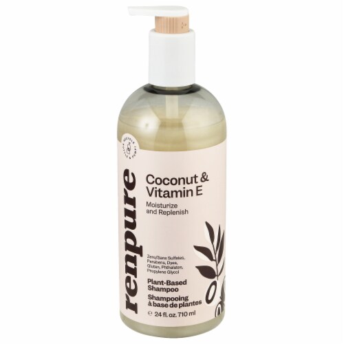 Renpure Coconut & Vitamin E Moisture & Replenish Plant-Based Shampoo Perspective: front