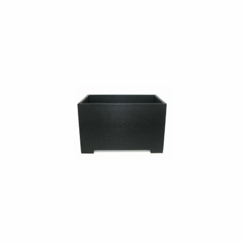 Sunscape- Inc. RP2M-BLACK Rectangle Planter Perspective: front