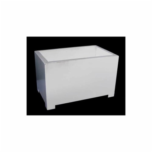 Sunscape RP1L-White Rectangle Planter - Large - White Perspective: front